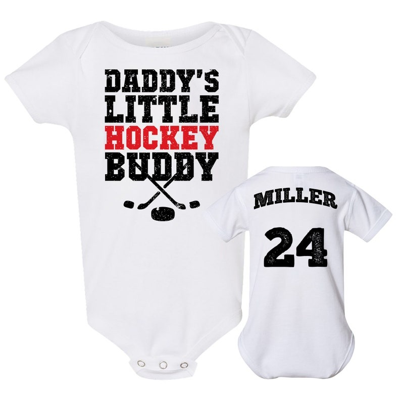 Custom Hockey Onesie DADDY'S Little HOCKEY BUDDY