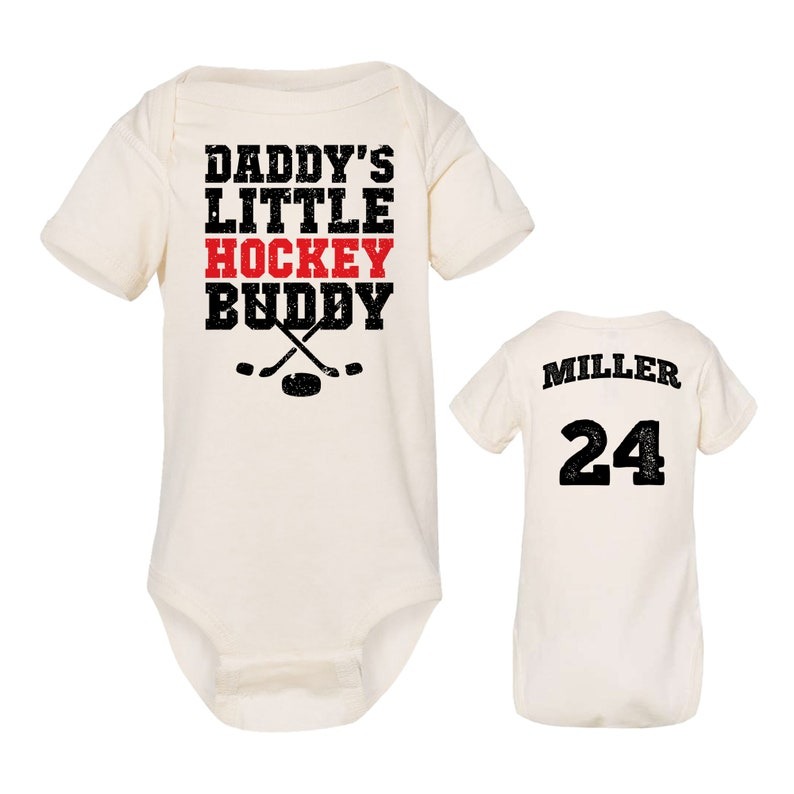 Custom Hockey Onesie DADDY'S Little HOCKEY BUDDY