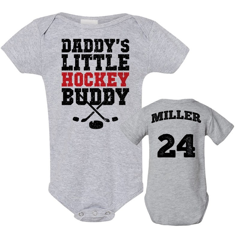 Custom Hockey Onesie DADDY'S Little HOCKEY BUDDY