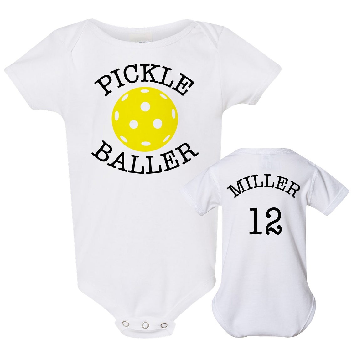 Funny Pickleball Jersey Onesie Custom - PICKLE BALLER Jersey Onesie