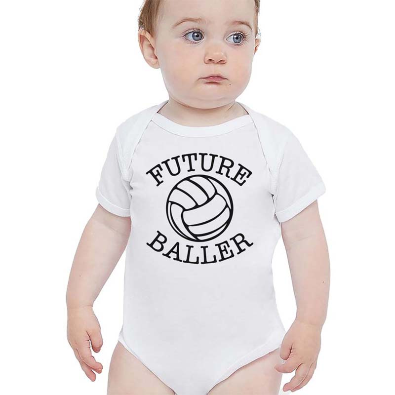 Custom Volleyball Onesie FUTURE BALLER with Name & Number on Back