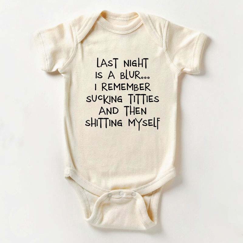 Last Night Is A Blur Onesie Funny Newborn Onesie