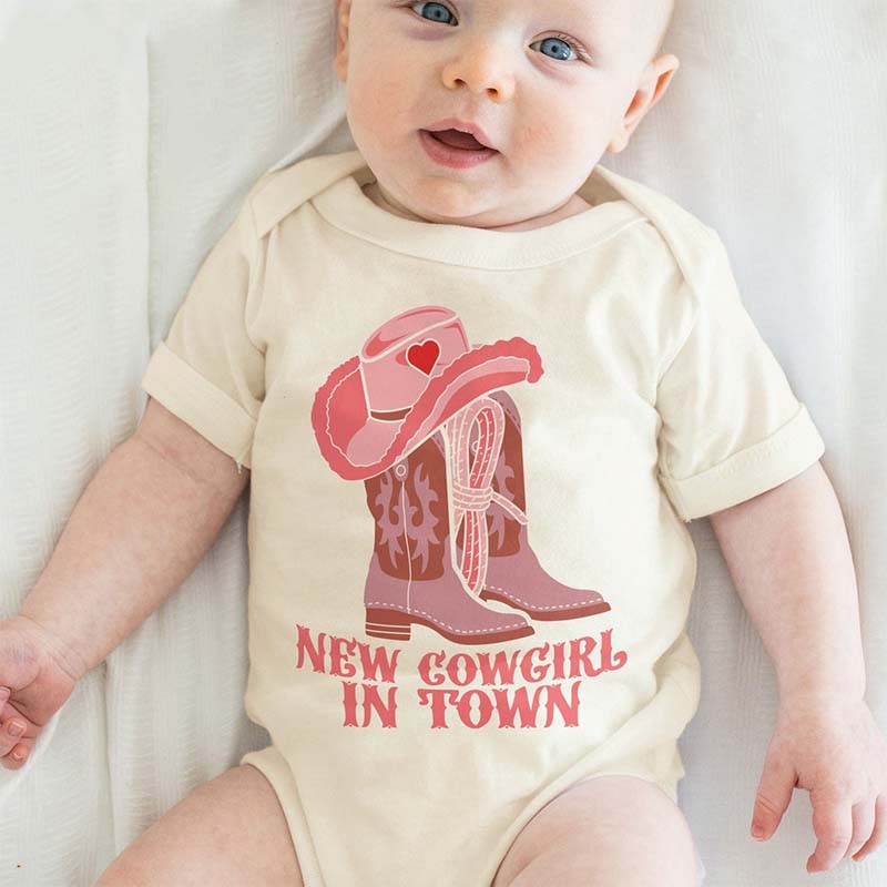 New Cowgirl In Town Baby Onesie Baby Coming Home Outfit