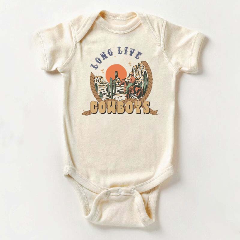 Long Live Cowboys Onesie Vintage Western Bodysuit