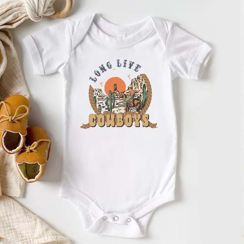 Long Live Cowboys Onesie Vintage Western Bodysuit