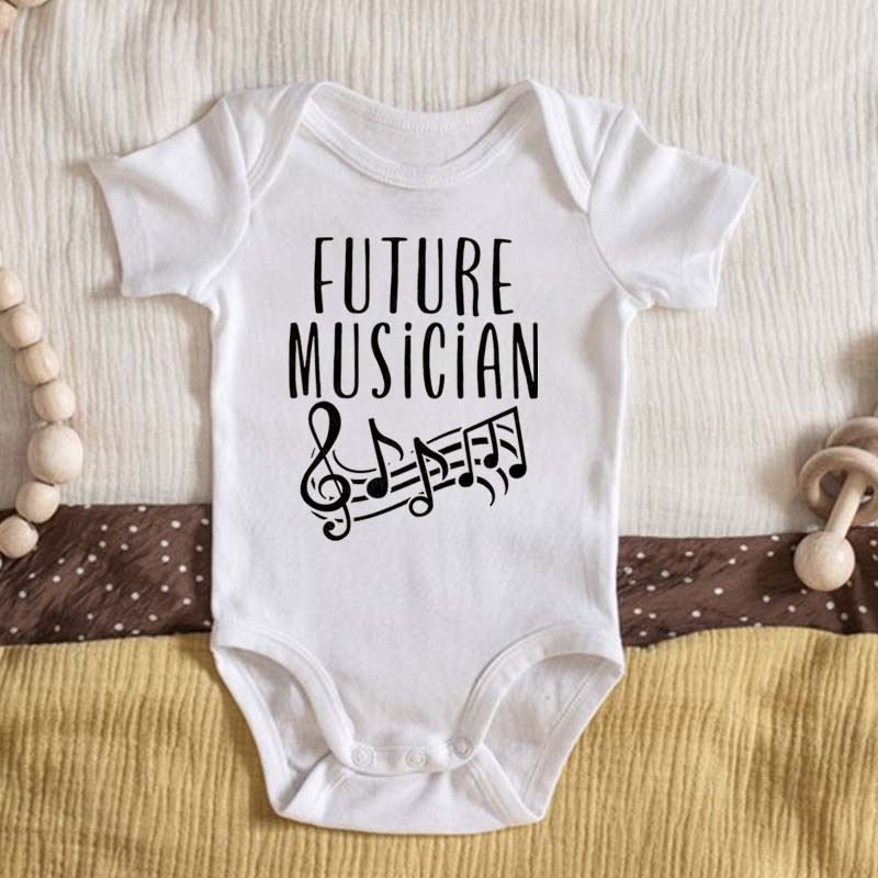 Future Musician Musical notes Bodysuit For Baby
