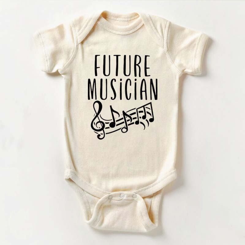 Future Musician Musical notes Bodysuit For Baby