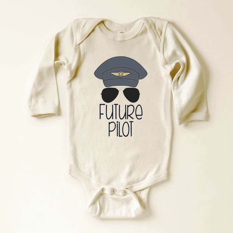Future Pilot Sunglasses Bodysuit For Baby