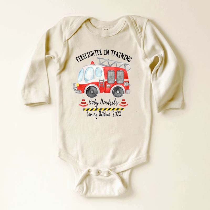 Personalized Firefighter Pregnancy Announcement Little Firefighter Baby