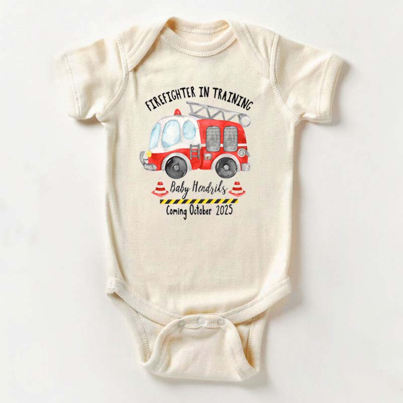 Personalized Firefighter Pregnancy Announcement Little Firefighter Baby