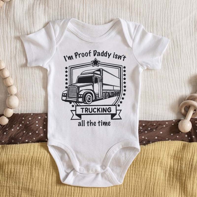 Trucker Baby Bodysuit Trucker Pregnancy Announcement