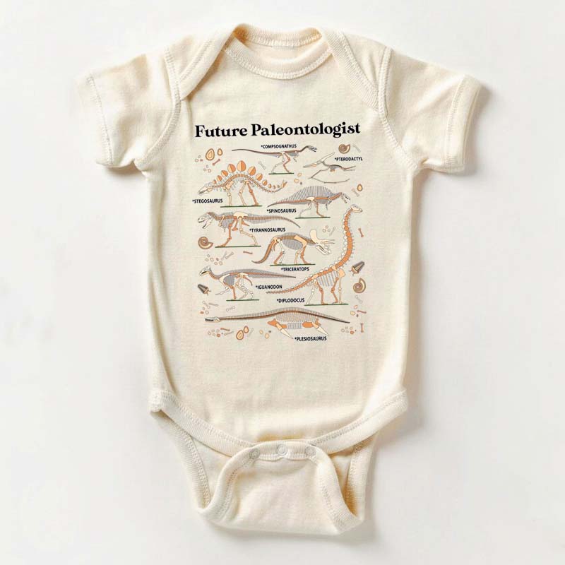 Future Paleontologist Dinosaur bodysuit Vintage Dinosaur Lover baby tee