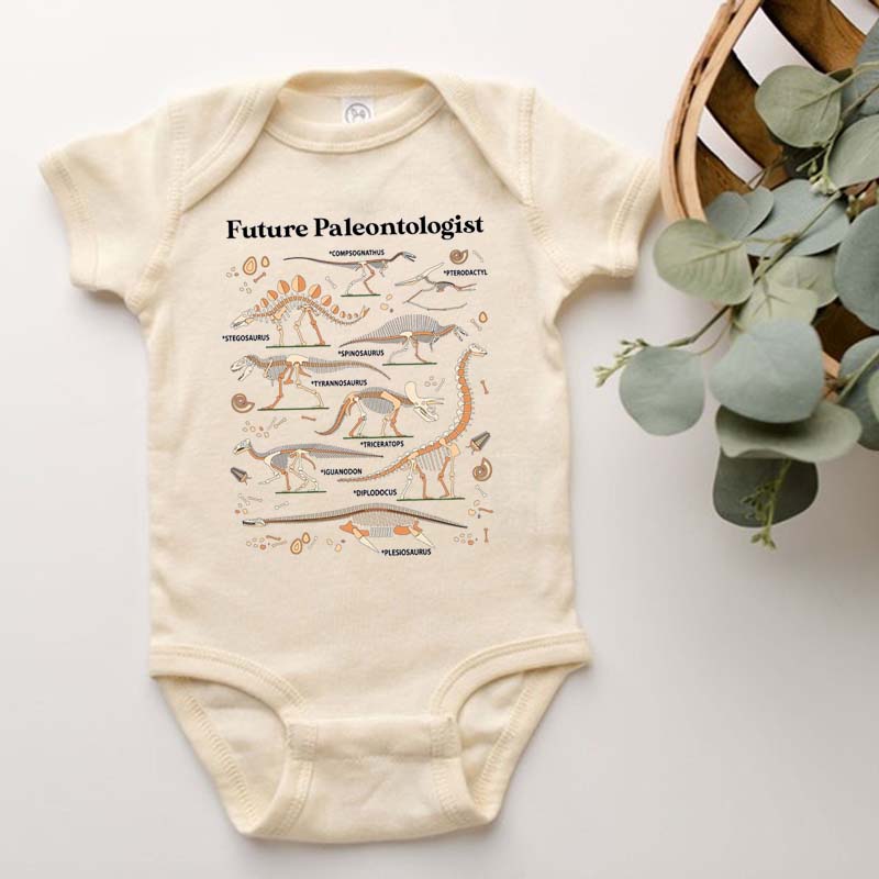 Future Paleontologist Dinosaur bodysuit Vintage Dinosaur Lover baby tee