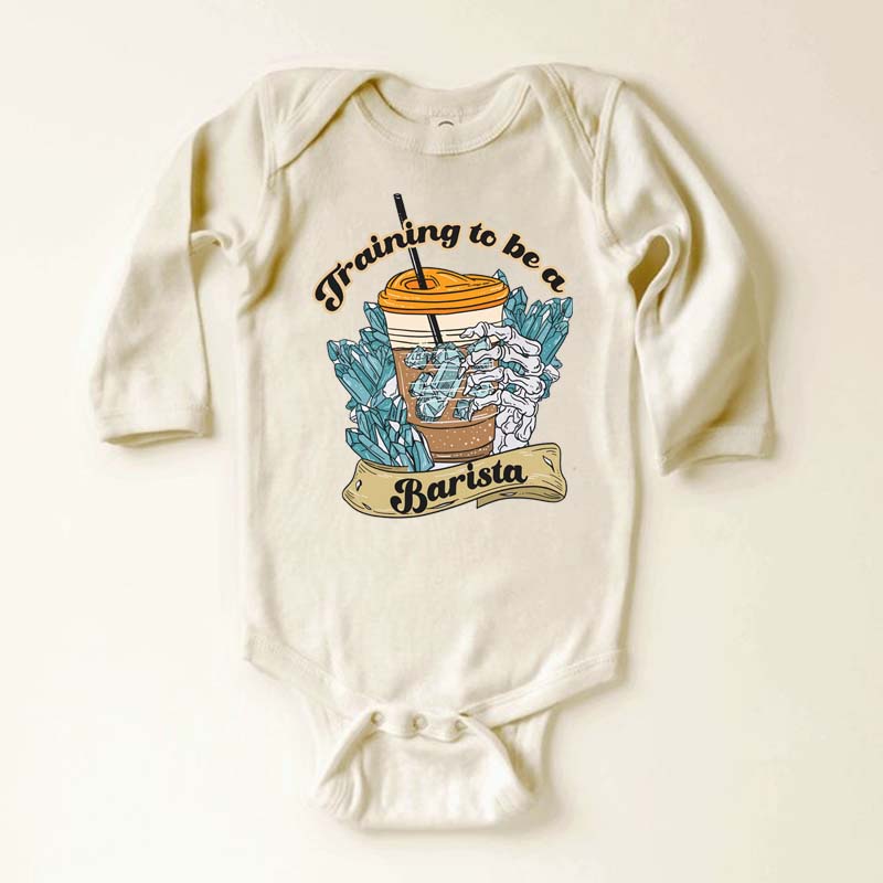 Barista Coffee Baby Bodysuit Barista In Training Iced Coffee Baby Tee