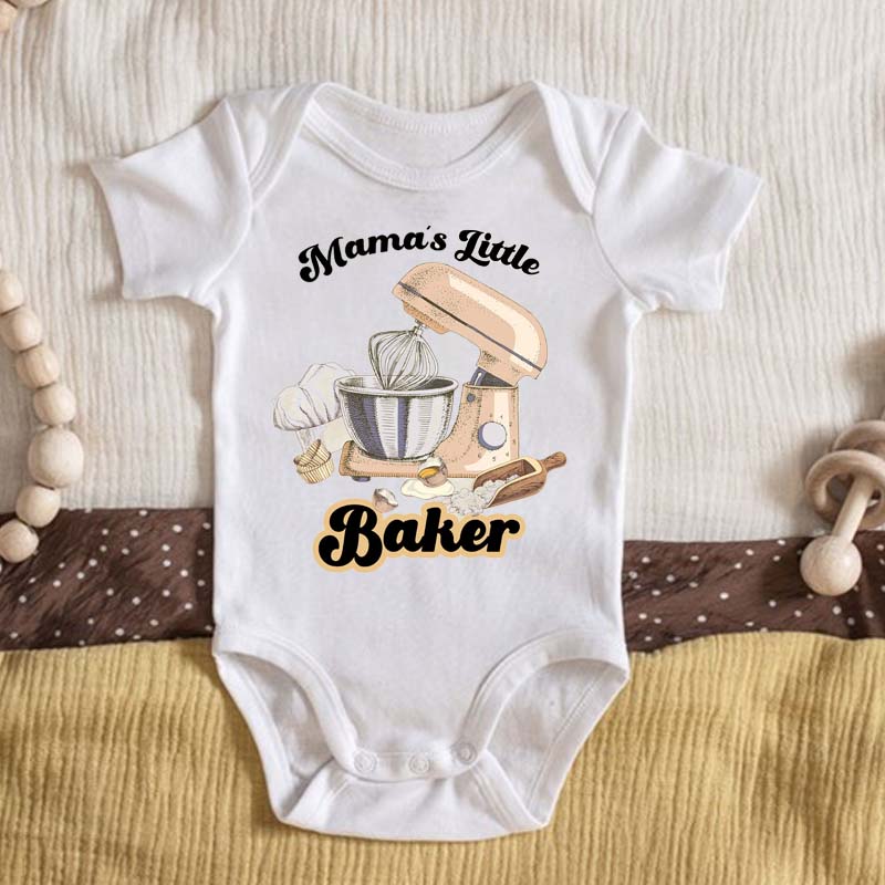 Mama's Little Baker Bodysuit Baby Baker Shirt Little Baker Kids Tee