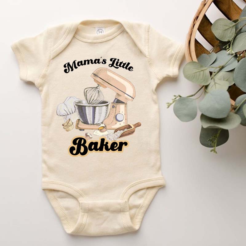 Mama's Little Baker Bodysuit Baby Baker Shirt Little Baker Kids Tee