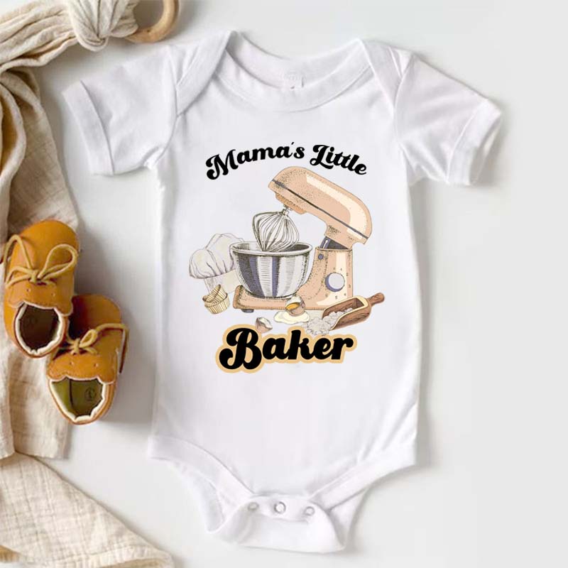 Mama's Little Baker Bodysuit Baby Baker Shirt Little Baker Kids Tee