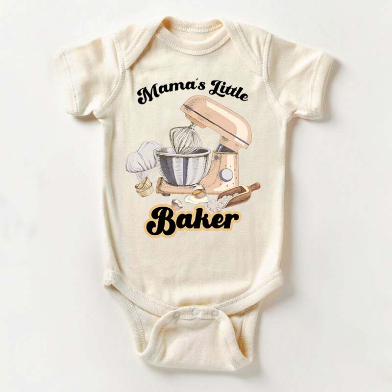 Mama's Little Baker Bodysuit Baby Baker Shirt Little Baker Kids Tee