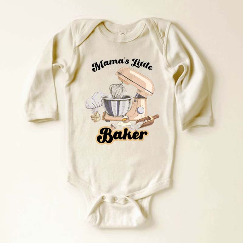 Mama's Little Baker Bodysuit Baby Baker Shirt Little Baker Kids Tee