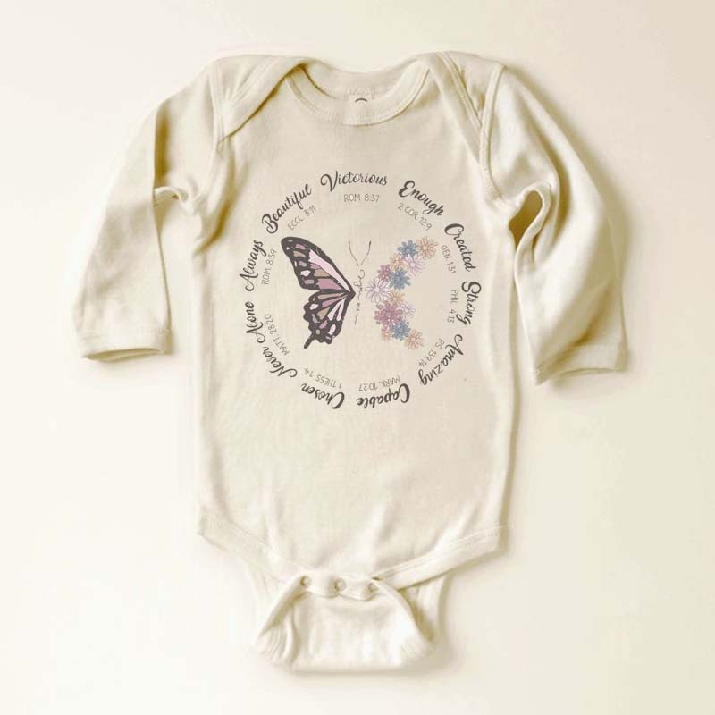 You Are Enough Baby Onesie Boho Religious Bodysuit