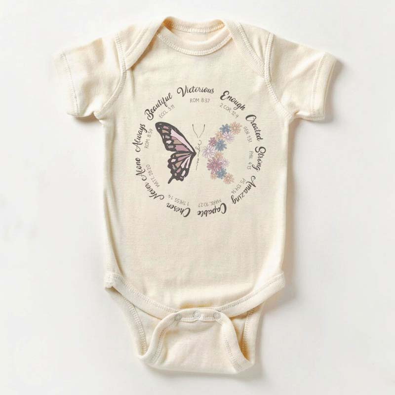 You Are Enough Baby Onesie Boho Religious Bodysuit