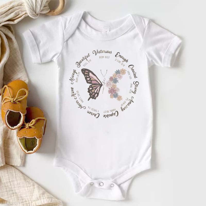 You Are Enough Baby Onesie Boho Religious Bodysuit