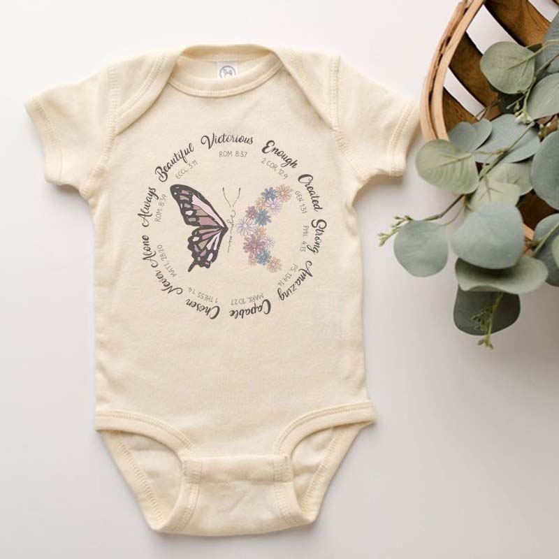 You Are Enough Baby Onesie Boho Religious Bodysuit