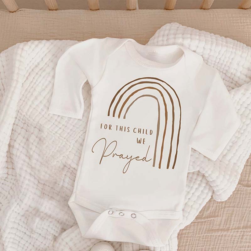 For This Child We Prayed Scandinavian Rainbow Gift