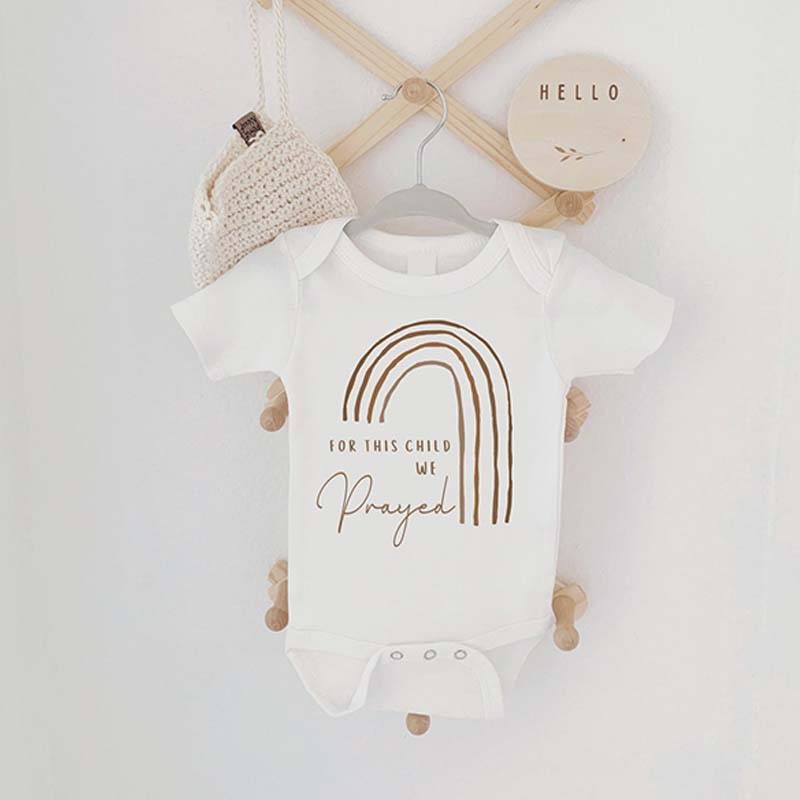 For This Child We Prayed Scandinavian Rainbow Gift