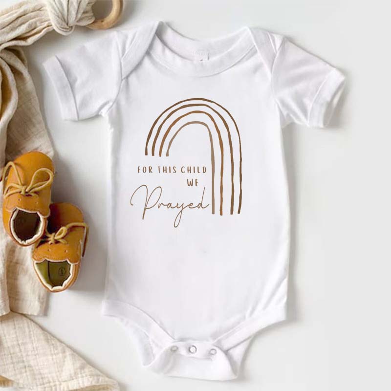 For This Child We Prayed Scandinavian Rainbow Gift