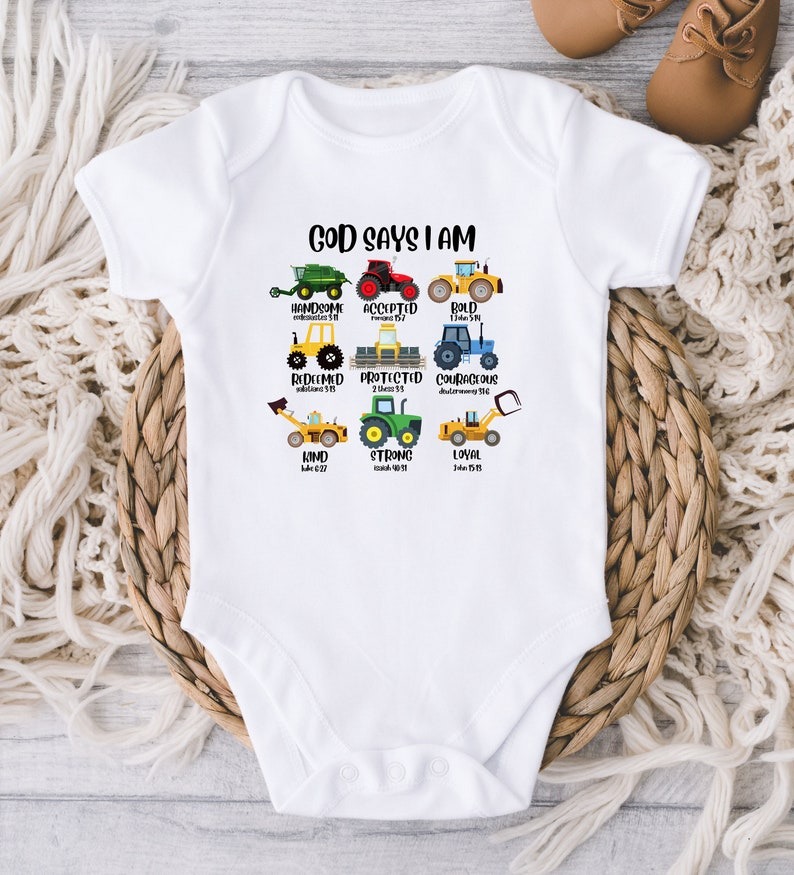 God Says I Am Baby Onesies Bodysuit Bible Verse Bodysuit