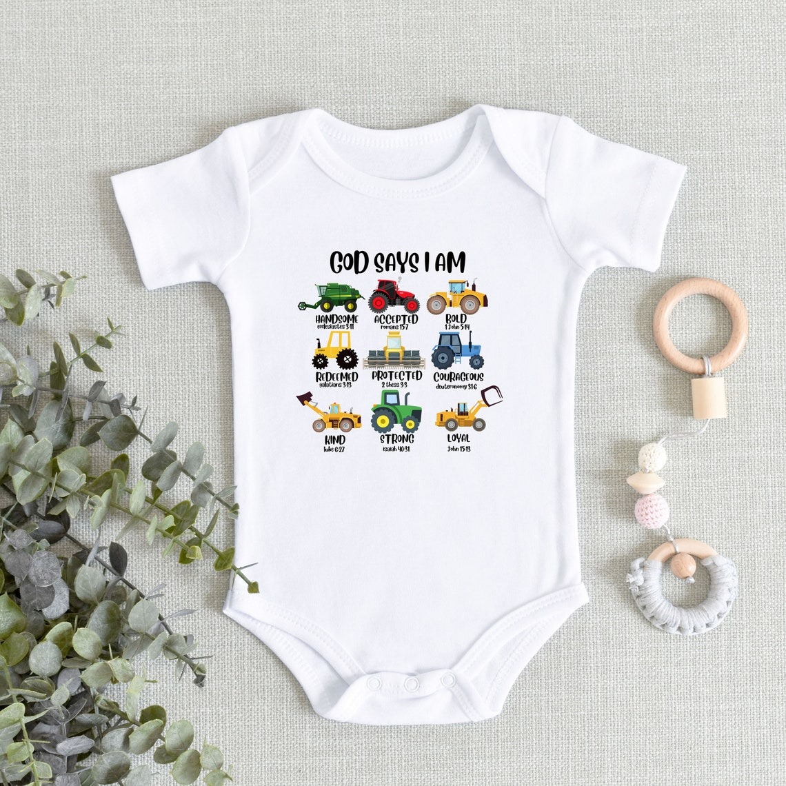 God Says I Am Baby Onesies Bodysuit Bible Verse Bodysuit