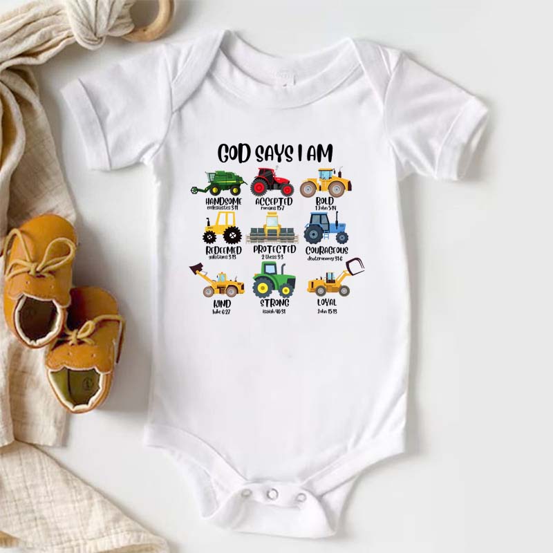 God Says I Am Baby Onesies Bodysuit Bible Verse Bodysuit