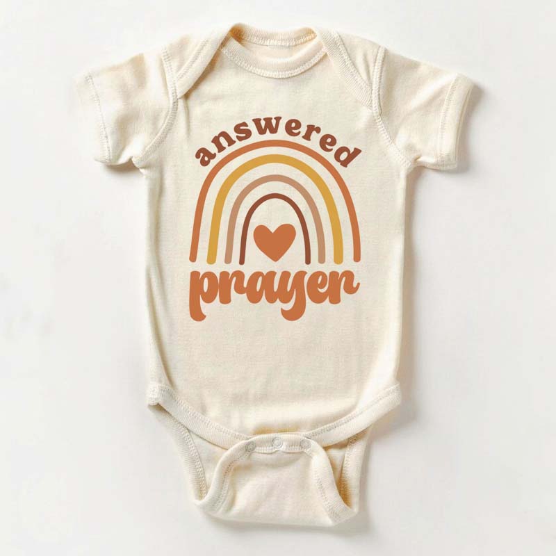Answered Prayer Onesie Retro Rainbow Answered Prayer Onesie