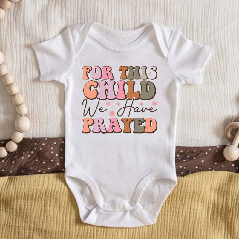 For This Child We Have Prayed Onesie Religious Onesie