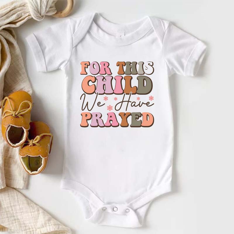 For This Child We Have Prayed Onesie Religious Onesie