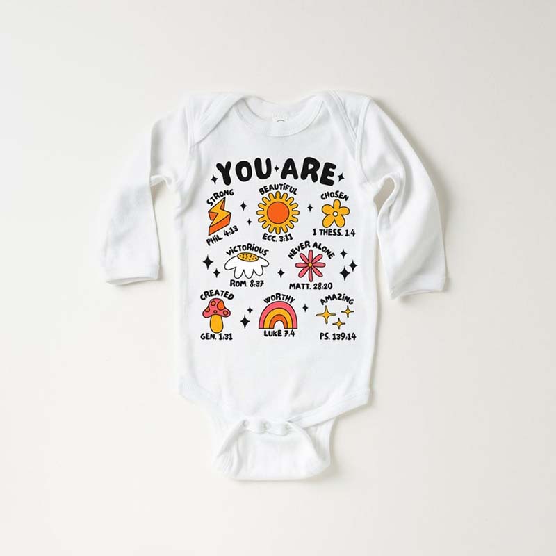 Christian Onesie You are Strong Beautiful Bodysuit