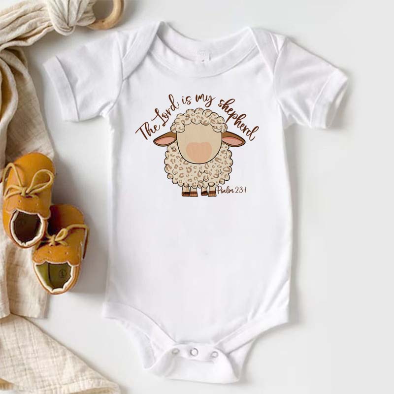 The Lord Is My Shepherd Psalm 23:1 Christian Baby Bodysuit