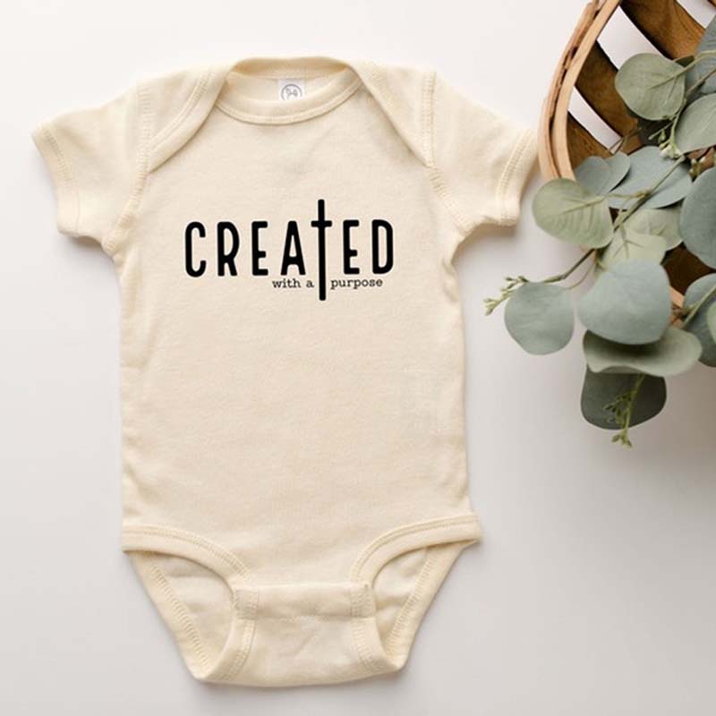 Created With A Purpose Babysuit Easter Christian Catholic Jesus