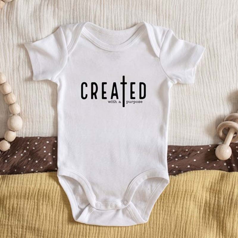 Created With A Purpose Babysuit Easter Christian Catholic Jesus