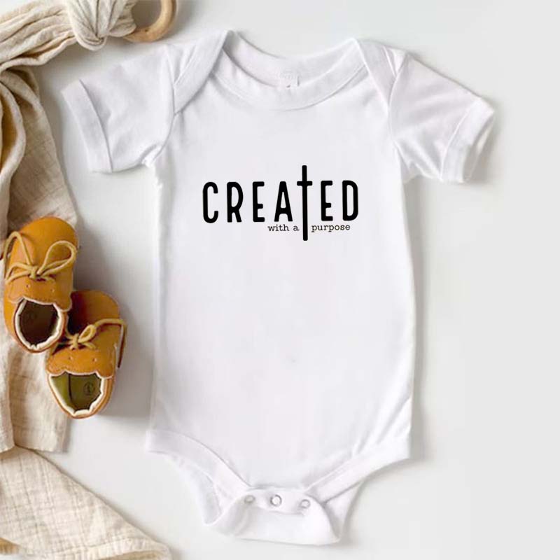 Created With A Purpose Babysuit Easter Christian Catholic Jesus