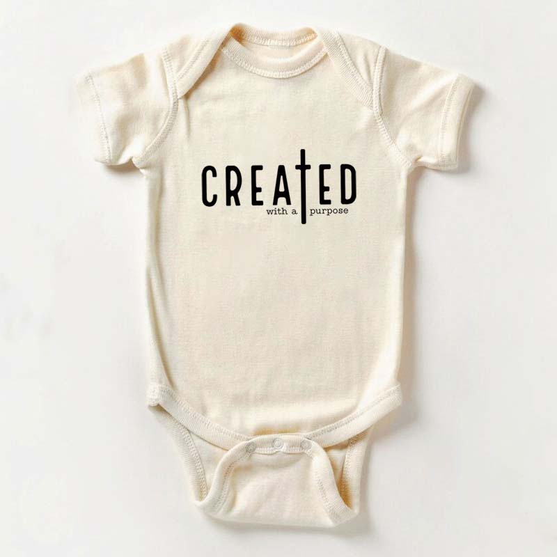 Created With A Purpose Babysuit Easter Christian Catholic Jesus
