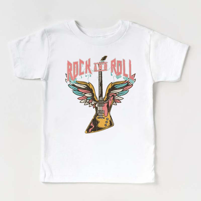 Rock and Roll Giter Toddler&Kids Tees