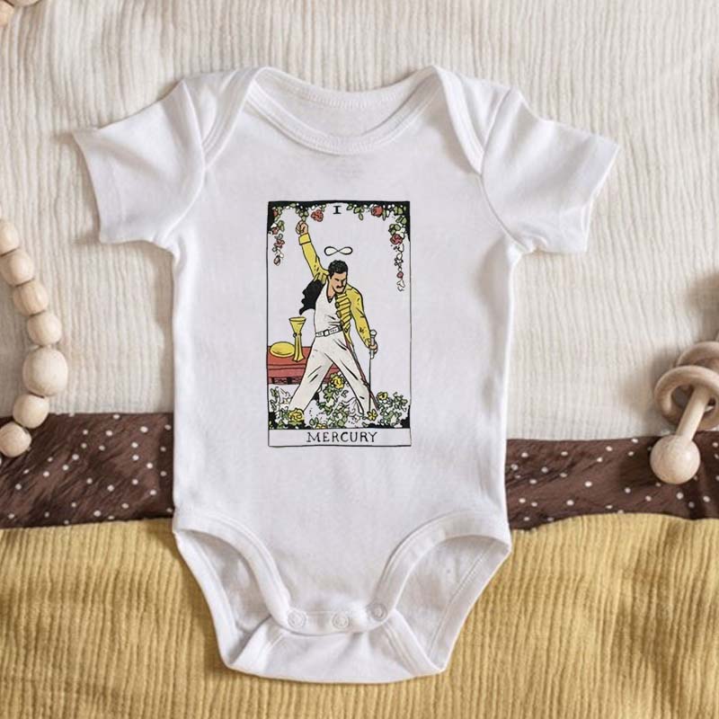 Graphic Art Rock Music With Queen Band Bodysuit For Baby