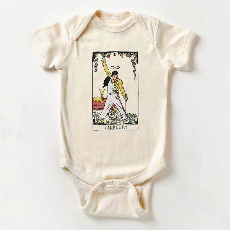 Graphic Art Rock Music With Queen Band Bodysuit For Baby