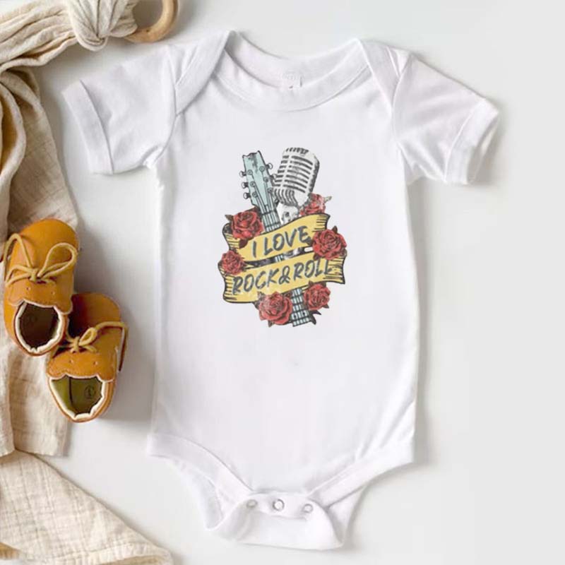 I Love Rock n Roll Bodysuit For Baby