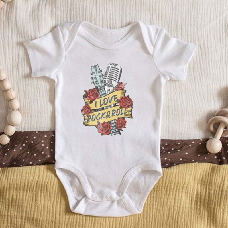I Love Rock n Roll Bodysuit For Baby