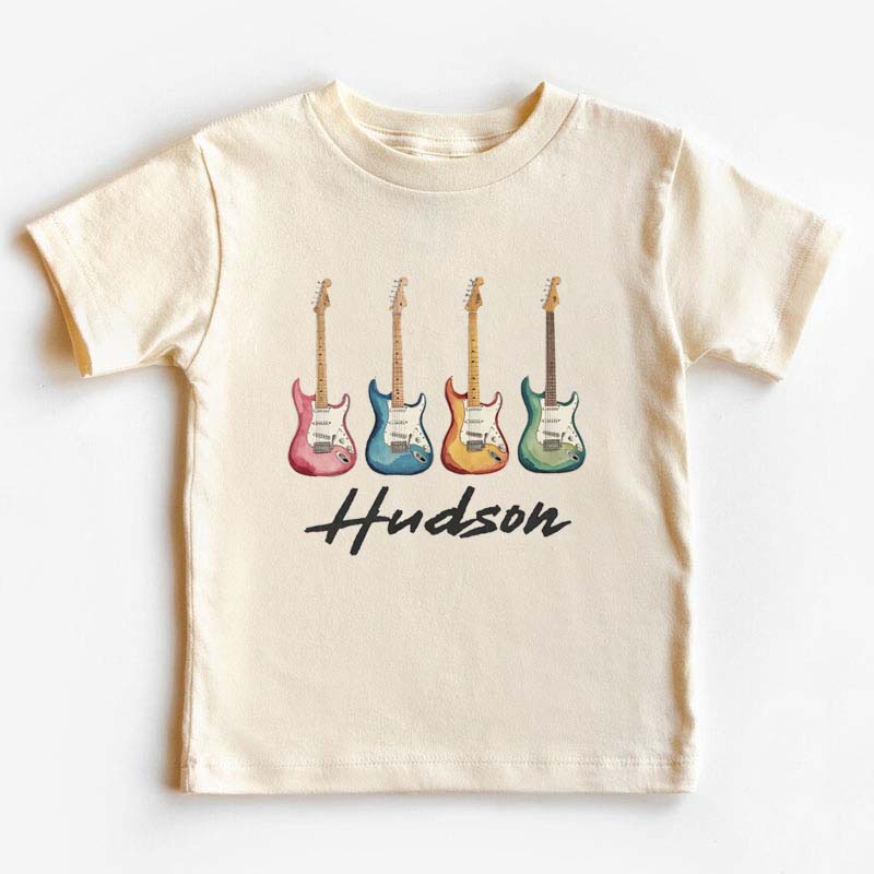 Personalized Electric Guitars In A Row Toddler&Kids Tees