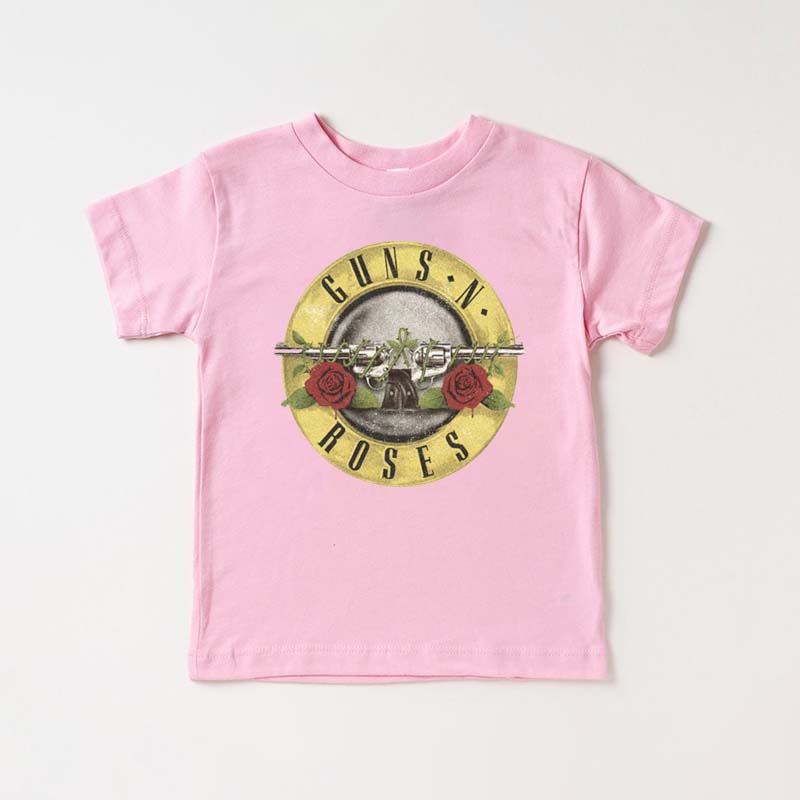Rock n Roll Retro Band Flowers Kids Shirt