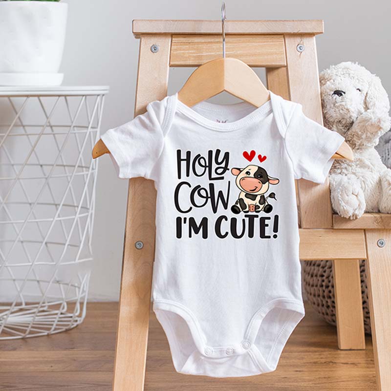 Holy Cow I'm Cute Farm Animal Baby Onesie